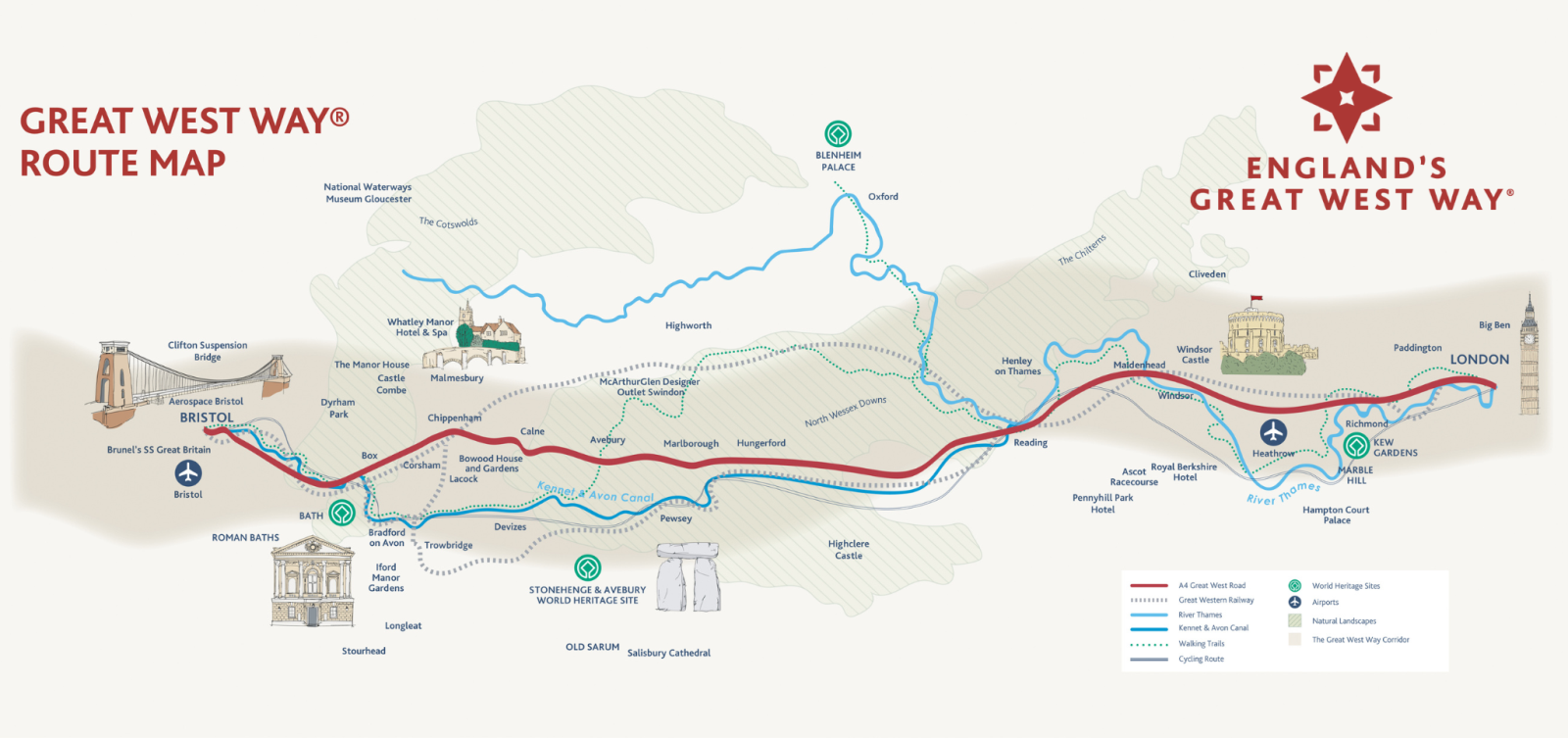Great West Way map